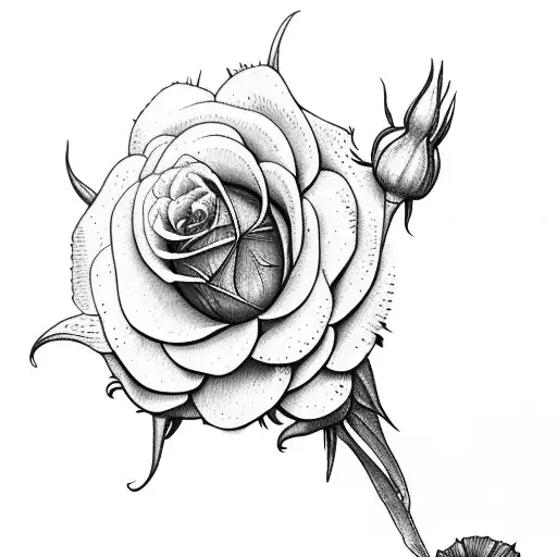 Two Asters One Rose And One Narcissus Bouquet