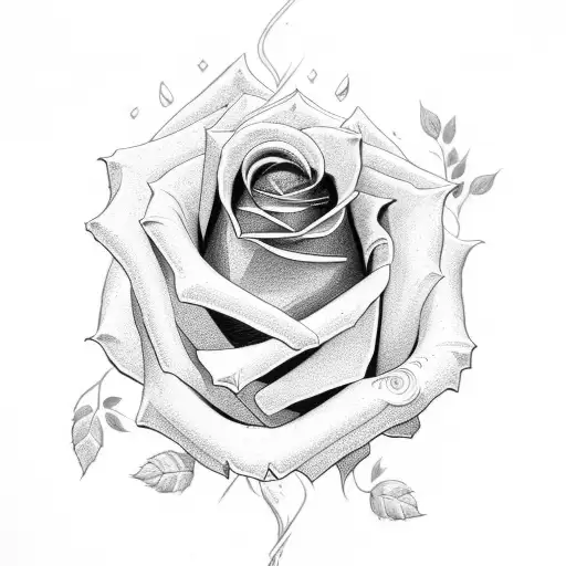 Rose With Dagger Through It