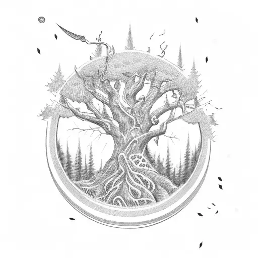 Guitar With Tree Branches