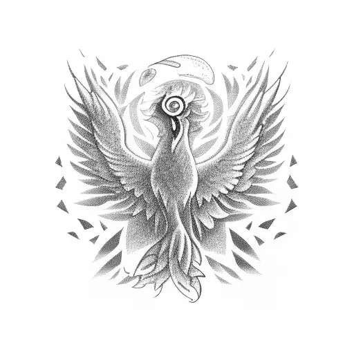 A Cinema Ticket With A Phoenix Emerging From It