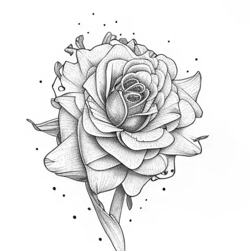 Asters Rose Narcissus Bouquet