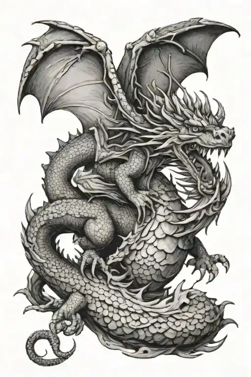 Mouse Riding A Dragon Flying