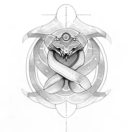 Runic Snake With Halo