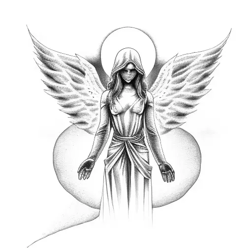 Angel With Burning Halo