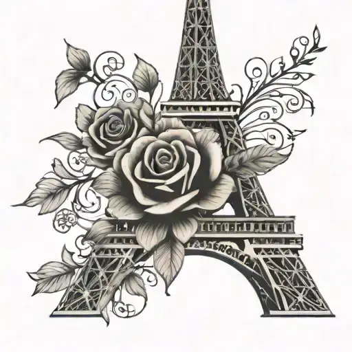 A Floral Arrangement Shaped Like The Eiffel Tower With Hidden Disney Elements