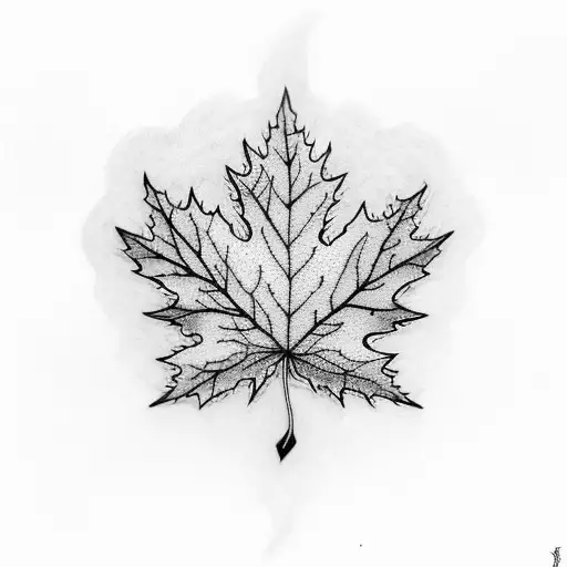 White Oak And Maple Leaf Intertwined