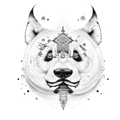 Cara De Lobo Y Panda