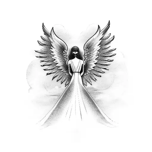 Beach With Angel Wings