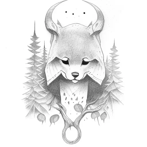 Full Arm Tattoo Gray A Child In A Forest