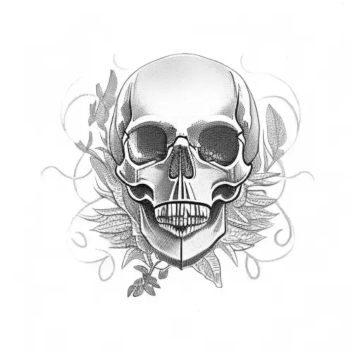 Skull With Plants And Family Tree