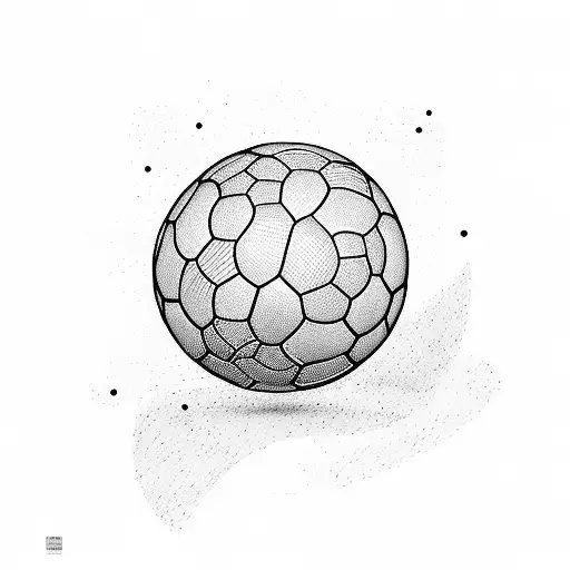 A Minimalist Tattoo Of John Mayer Playing A Soccer Ball As An Instrument