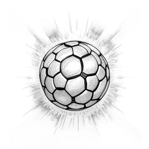 Soccer Ball Turning Into Fireball Like A Fenix Bird