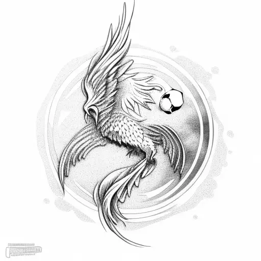 A Phoenix Rising From A Soccer Ball