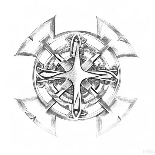 Celtic Cross Over Compass