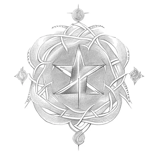 Star Of Life Wrapped In Vines