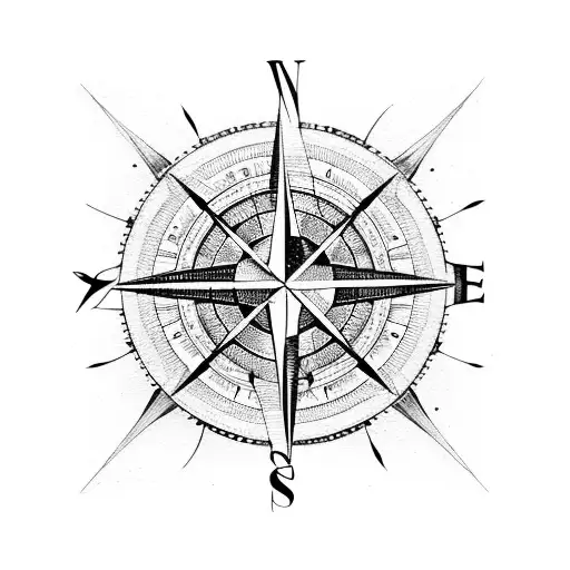 Compass With Moon And 222