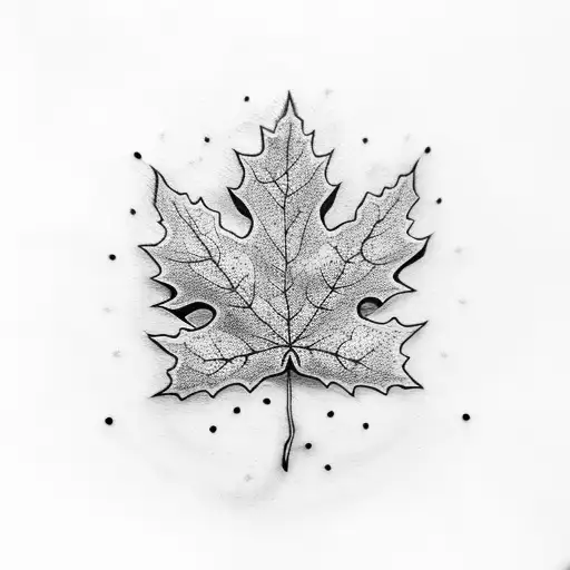 White Oak And Maple Leaf Intertwined