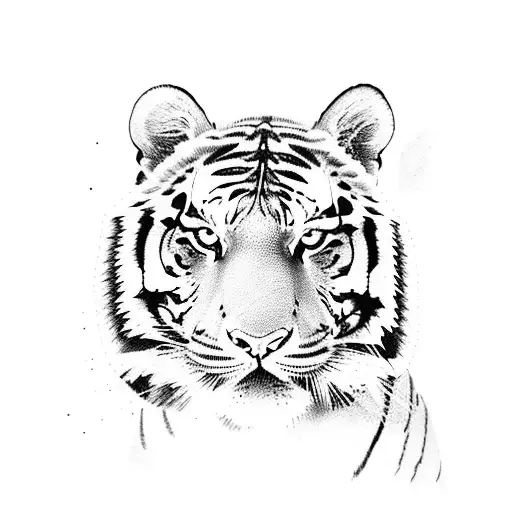 Tiger Using A Futuristic Armor