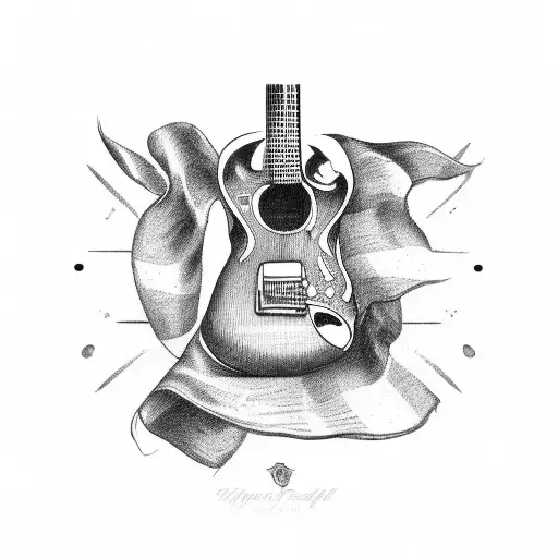 Guitar With Italian Flag