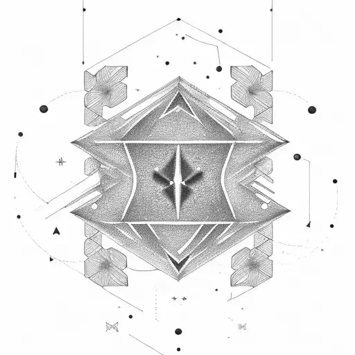 A Minimalist Design Of Their Initials Forming A Constellation Of Their Star Sign