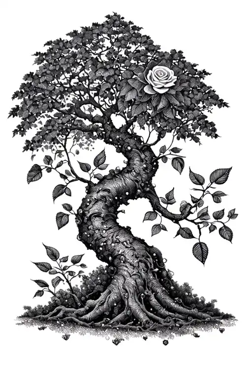 Tree And Rose