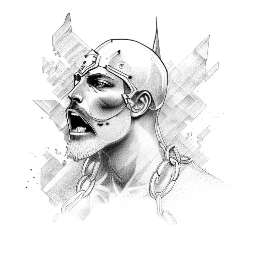 Warrior Breaking Out Of Chains