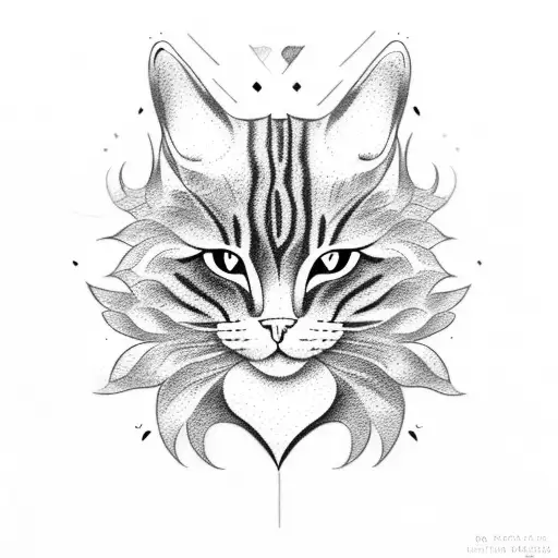 Heart Laurel Wreath Cat