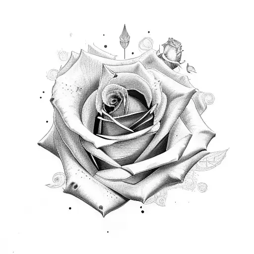 Roullette Table With Rose On Forearm