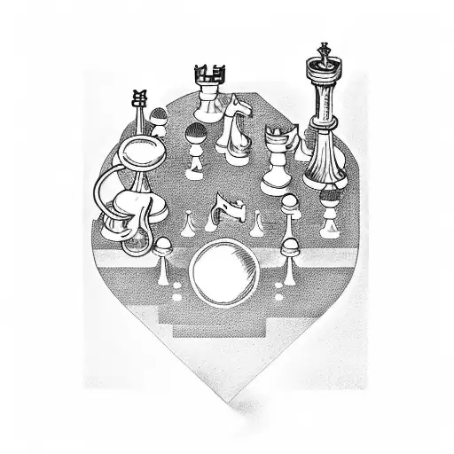 Chess King With Atom