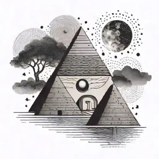 Pyramid And Love Couple