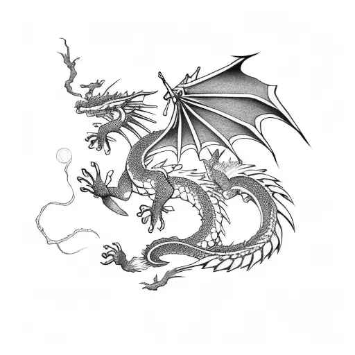 Dragon Japanese Style Flying