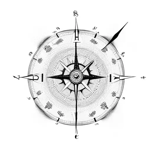 Clock With Compass Unicorn
