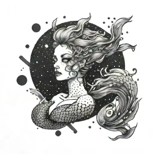 An Alien Mermaid Exploring The Galaxy