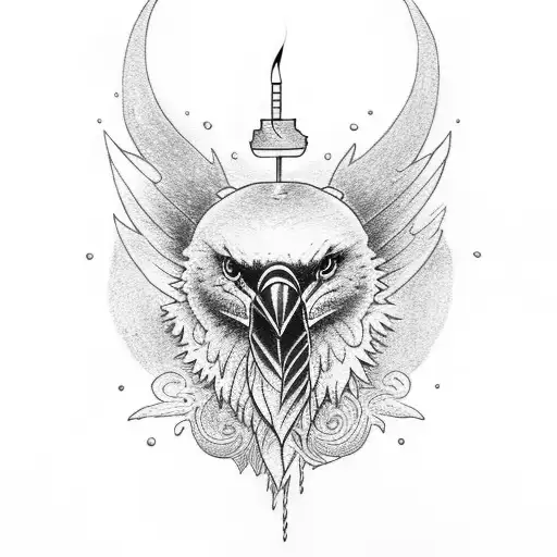 Rainbow Crow With Torch In Mouth