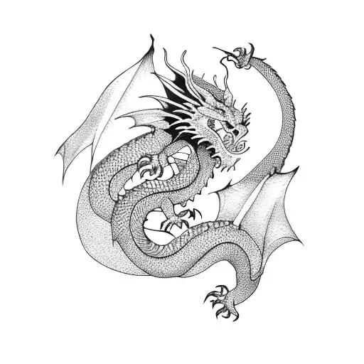 Dragon Japanese Style Flying