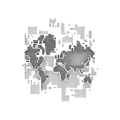 A Pixelated World Map With Game Icons Marking Favorite Travel Destinations