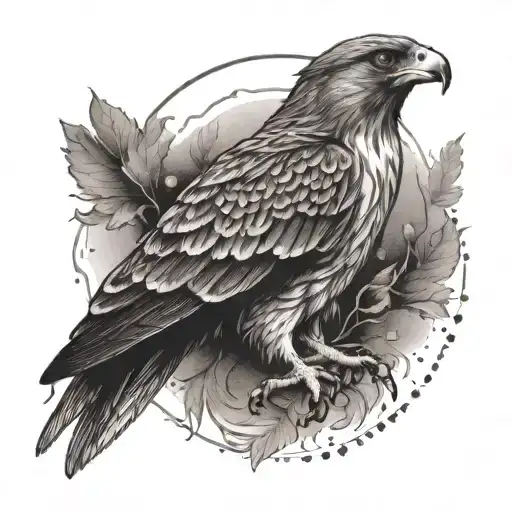 A Falcon With A Crown Symbolizing Authority And Dominance