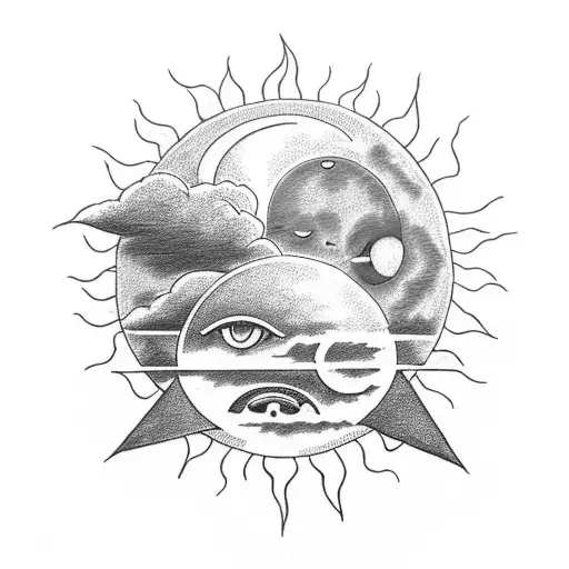 Sun And Moon With Quote If You Can Make It Through The Night There's A Brighter Day