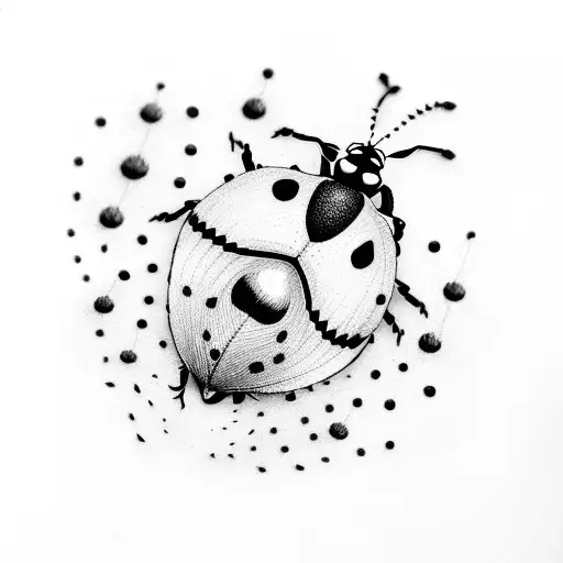 Ladybug On Leaf With A Rainbow And Word Grace