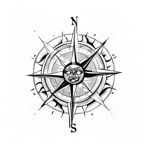 Sun With Compass