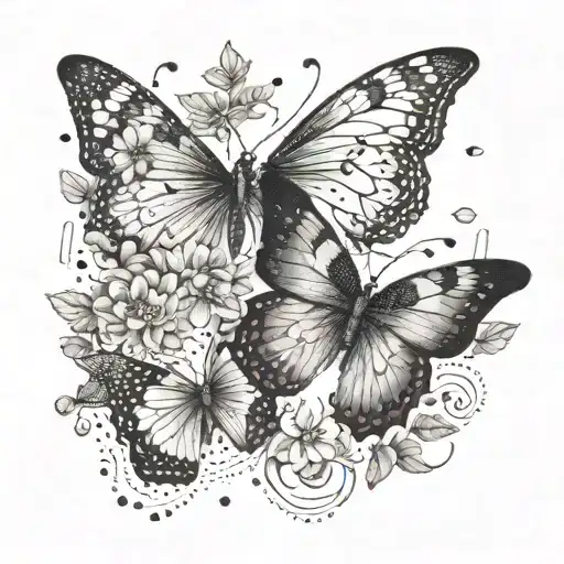 A Butterfly Garden With Hidden Plant Motifs Inspired By Inspiring Quotes