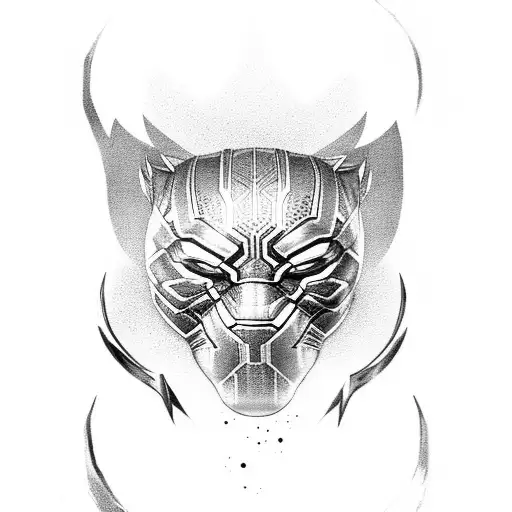 Black Panther With Claw Roses And Creeper