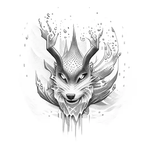 A Waterfall Pouring Into A Pixelated Video Game World