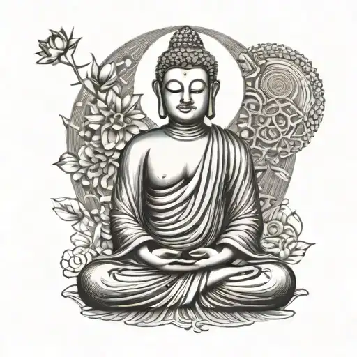 A Serene Buddha Figure Wearing A Fashionable Football Jersey