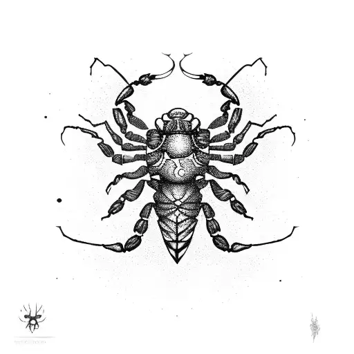 Scorpion Surrounded By Galaxy