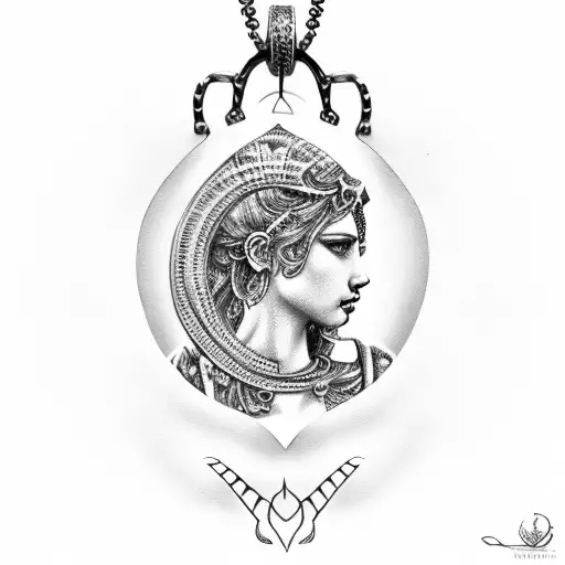 Roman Goddess Necklace Representing Love