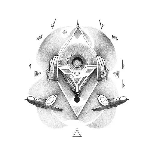 Jet And Music Symbol