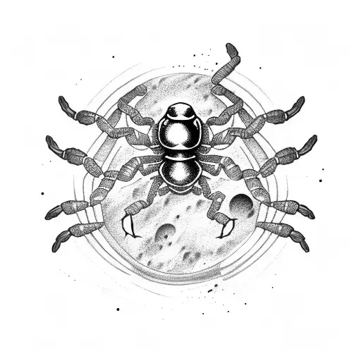 Scorpion With Galaxy Backdrop