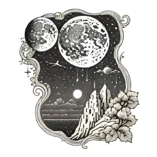 Terrace With Moon And Thunder