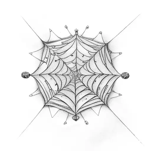 Chain Links With Spider And Webs